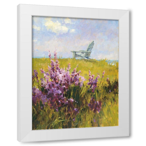 Wildflower View White Modern Wood Framed Art Print by Grant, Kay