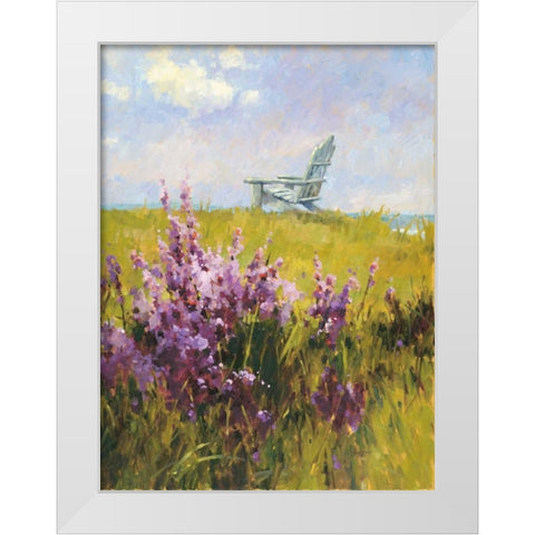 Wildflower View White Modern Wood Framed Art Print by Grant, Kay