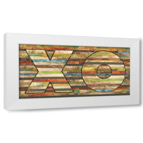 Hugs and Kisses White Modern Wood Framed Art Print by Pluch, Melissa