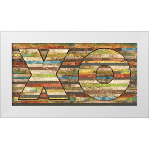 Hugs and Kisses White Modern Wood Framed Art Print by Pluch, Melissa