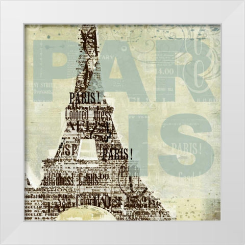 Trendy Paris White Modern Wood Framed Art Print by Pluch, Melissa