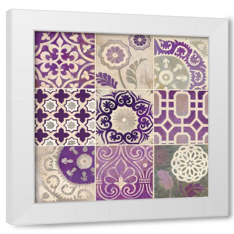 Mosaic Melody White Modern Wood Framed Art Print by Smith, Hope