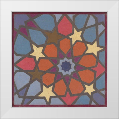 Global Star White Modern Wood Framed Art Print by Smith, Hope