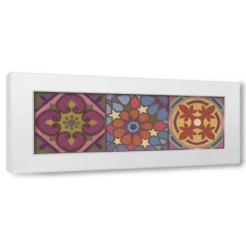 Global Triptych 1 White Modern Wood Framed Art Print by Smith, Hope