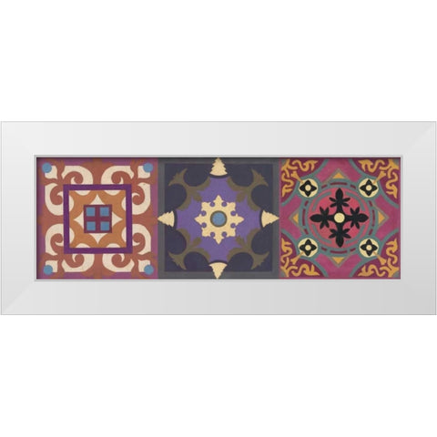 Global Triptych 2 White Modern Wood Framed Art Print by Smith, Hope