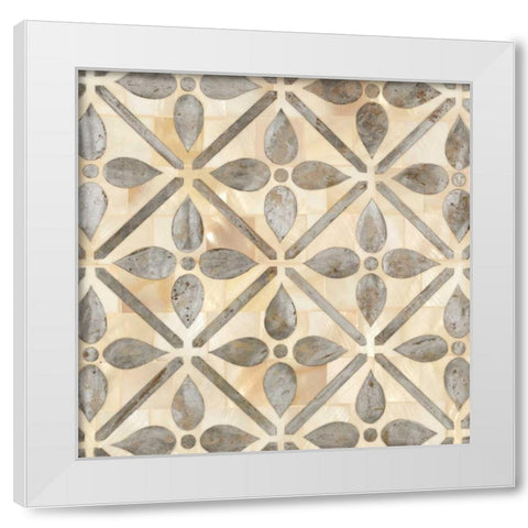 NATURAL MOROCCAN TILE 1 White Modern Wood Framed Art Print by Smith, Hope