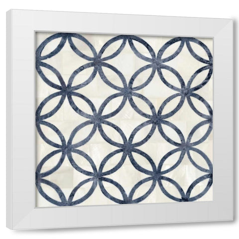 Blue Moroccan Tile 4 White Modern Wood Framed Art Print by Smith, Hope