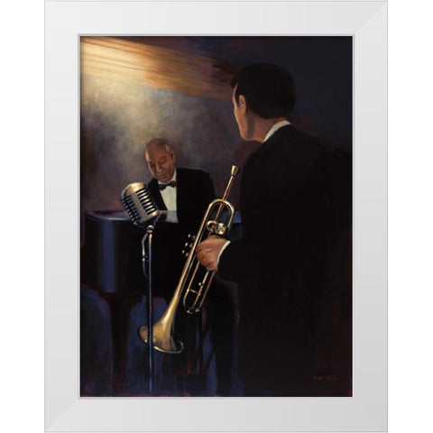 Rhythm Section White Modern Wood Framed Art Print by Sullivan, Myles