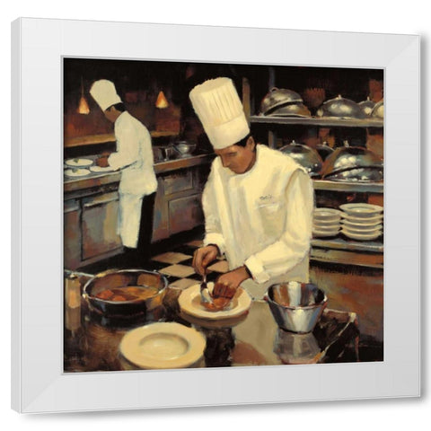 Bistro Cuisine White Modern Wood Framed Art Print by Sullivan, Myles