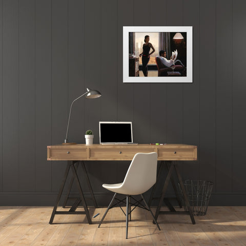Evening Nostalgia White Modern Wood Framed Art Print by Sullivan, Miles
