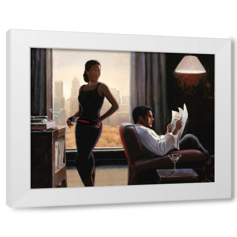 Evening Nostalgia White Modern Wood Framed Art Print by Sullivan, Miles