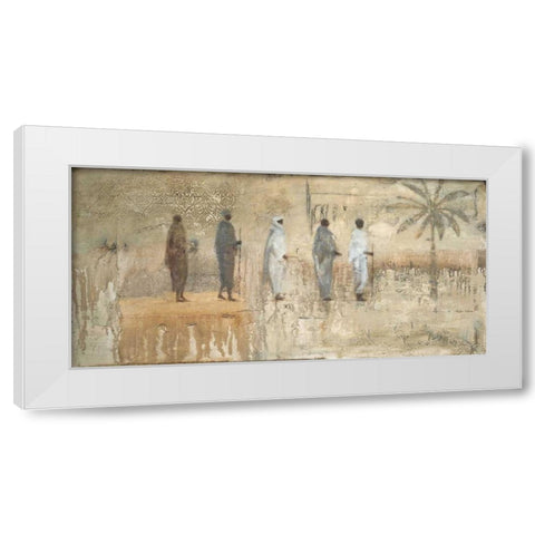 Miraj Procession White Modern Wood Framed Art Print by Sullivan, Myles