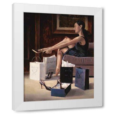 Room Service-Her White Modern Wood Framed Art Print by Sullivan, Myles