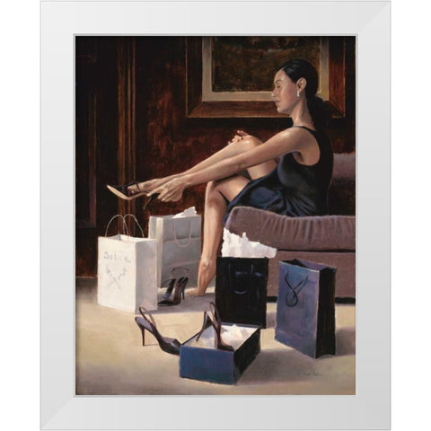 Room Service-Her White Modern Wood Framed Art Print by Sullivan, Myles