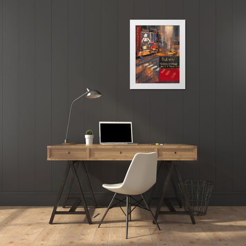 Urban Bombshell White Modern Wood Framed Art Print by Sullivan, Myles