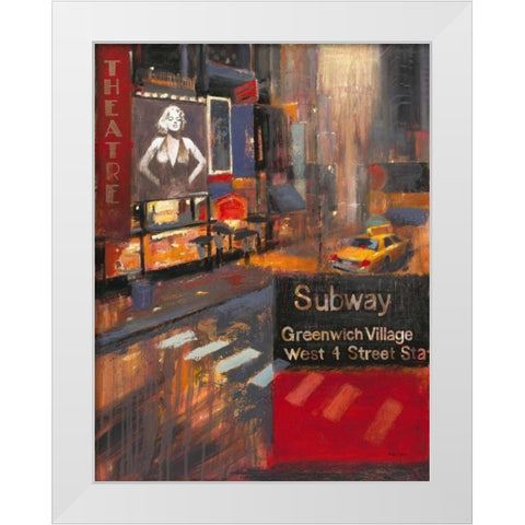Urban Bombshell White Modern Wood Framed Art Print by Sullivan, Myles