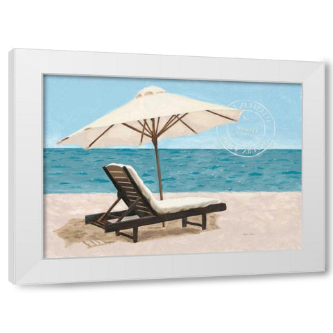 Escape and Relax White Modern Wood Framed Art Print by Sullivan, Myles