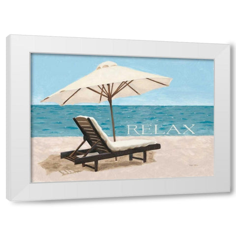 Escape and Relax - no postmark White Modern Wood Framed Art Print by Sullivan, Myles