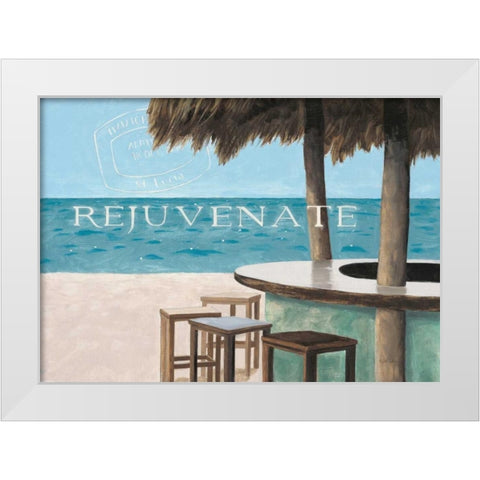 Escape and Rejuvenate White Modern Wood Framed Art Print by Sullivan, Myles