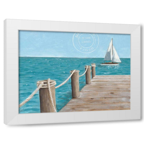 Escape and Let Go White Modern Wood Framed Art Print by Sullivan, Myles