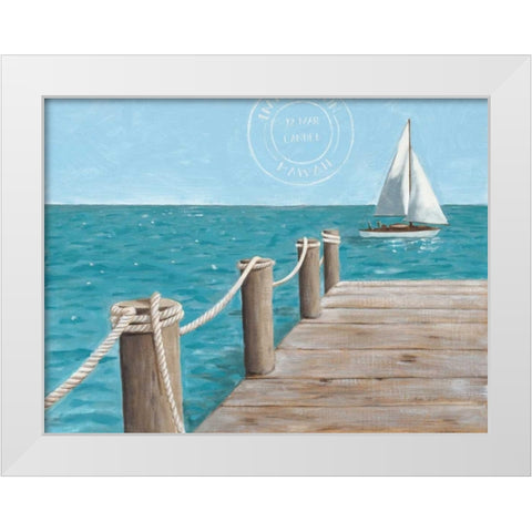 Escape and Let Go White Modern Wood Framed Art Print by Sullivan, Myles