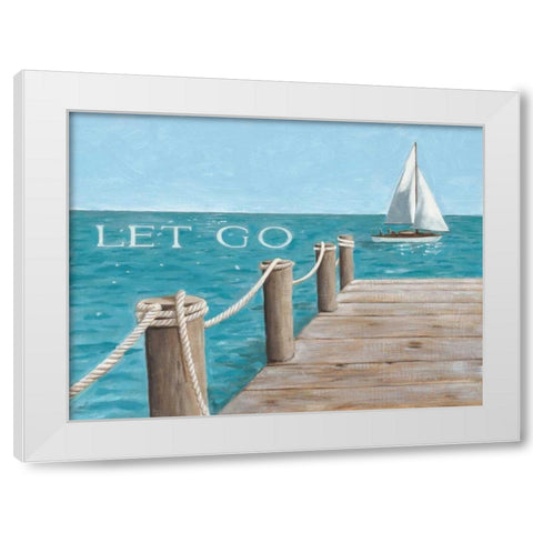 Escape and Let Go - no postmark White Modern Wood Framed Art Print by Sullivan, Myles