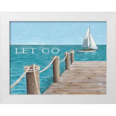 Escape and Let Go - no postmark White Modern Wood Framed Art Print by Sullivan, Myles