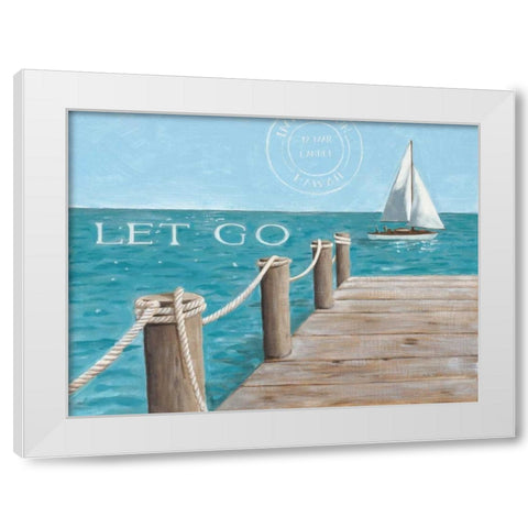 Escape and Let Go White Modern Wood Framed Art Print by Sullivan, Myles