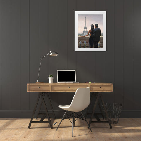 Big City Rendezvous White Modern Wood Framed Art Print by Sullivan, Myles