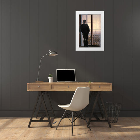 Waiting for Paris 1 White Modern Wood Framed Art Print by Sullivan, Myles