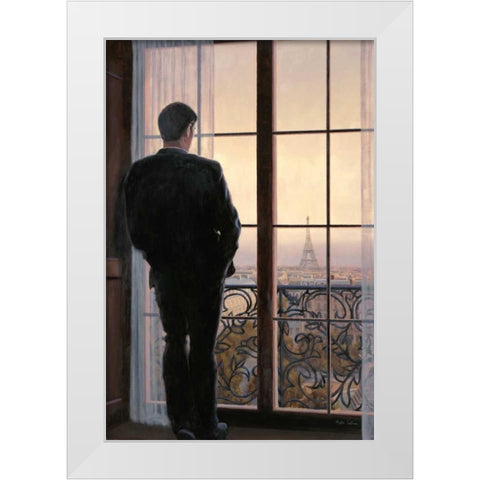 Waiting for Paris 1 White Modern Wood Framed Art Print by Sullivan, Myles