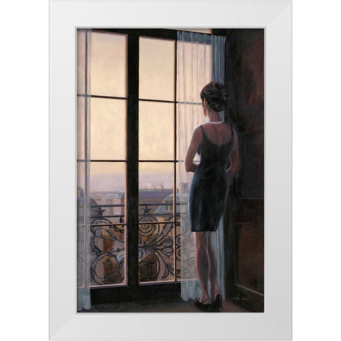 Waiting for Paris 2 White Modern Wood Framed Art Print by Sullivan, Myles