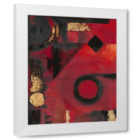 Red-Black Story White Modern Wood Framed Art Print by Sullivan, Myles