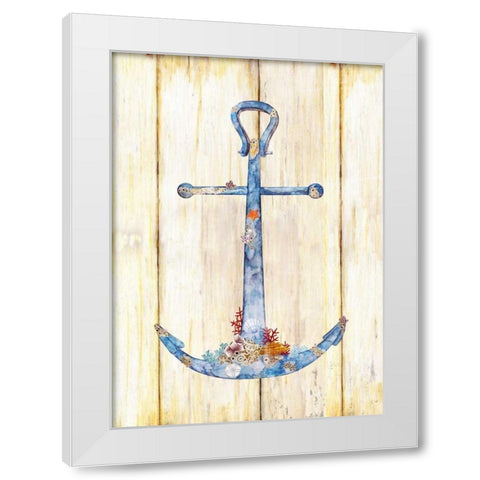Stay Anchored White Modern Wood Framed Art Print by Escobedo, Mary