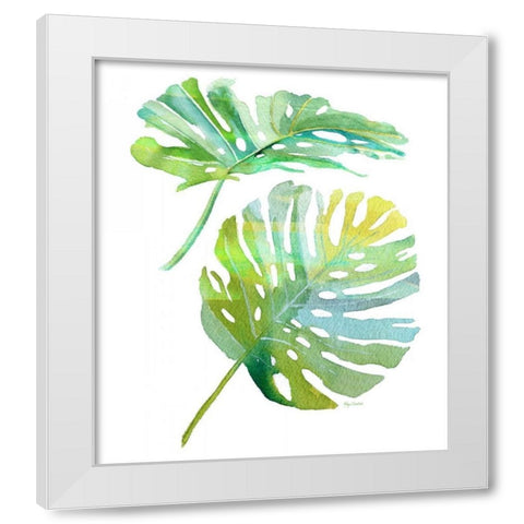 Watercolor Tropical 1 White Modern Wood Framed Art Print by Escobedo, Mary