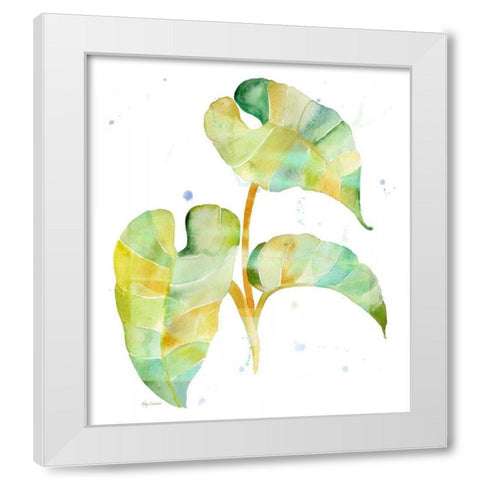 Watercolour Tropical 3 White Modern Wood Framed Art Print by Escobedo, Mary
