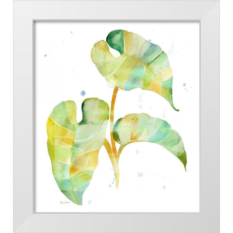 Watercolour Tropical 3 White Modern Wood Framed Art Print by Escobedo, Mary