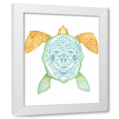 Spirit Turtle 1 White Modern Wood Framed Art Print by Escobedo, Mary