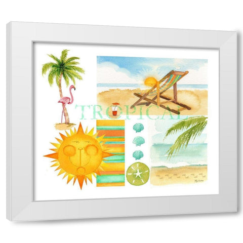Tropical Sun White Modern Wood Framed Art Print by Escobedo, Mary