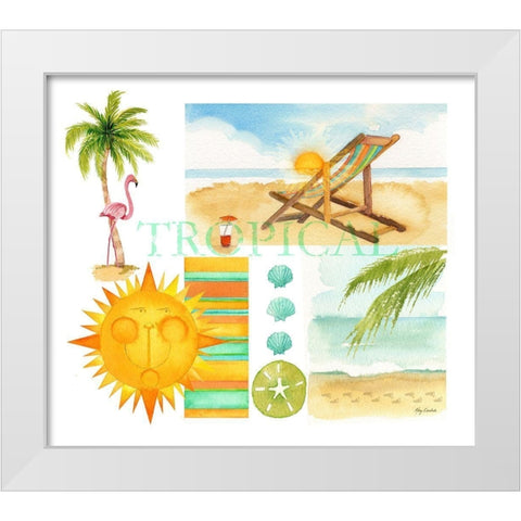 Tropical Sun White Modern Wood Framed Art Print by Escobedo, Mary