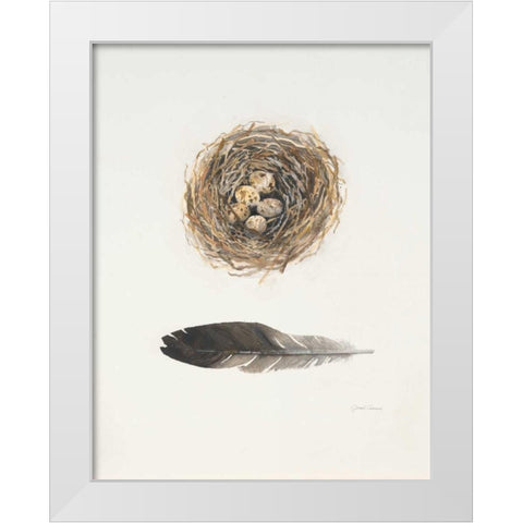 Field Study Nest White Modern Wood Framed Art Print by Gottschlag, Jurgen