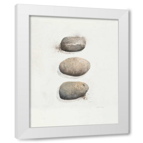 Field Study Stone  White Modern Wood Framed Art Print by Gottschlag, Jurgen