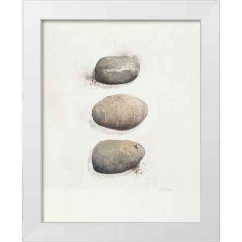 Field Study Stone  White Modern Wood Framed Art Print by Gottschlag, Jurgen
