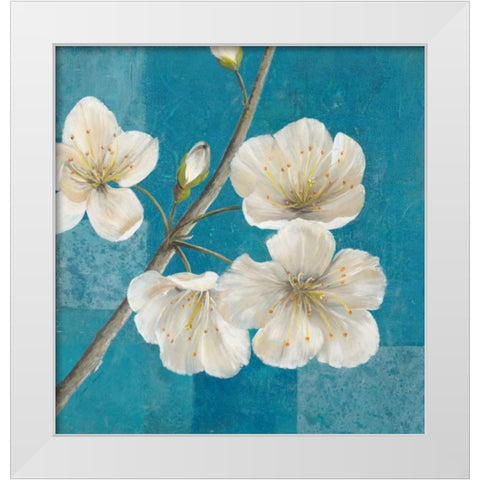 Blossom Bough                            White Modern Wood Framed Art Print by Gottschlag, Jurgen