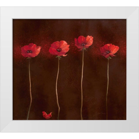 Poppy Family 1 White Modern Wood Framed Art Print by Gottschlag