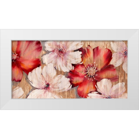 Barnwood Blossoms White Modern Wood Framed Art Print by Gottschlag, Jurgen