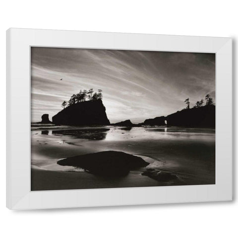 Low Tide Morning White Modern Wood Framed Art Print by Aniballi, Brett
