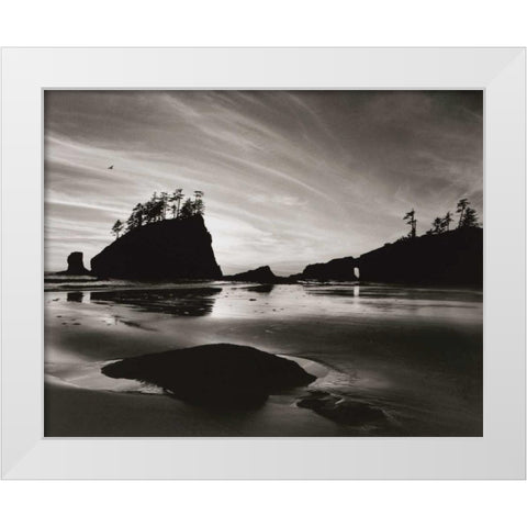 Low Tide Morning White Modern Wood Framed Art Print by Aniballi, Brett