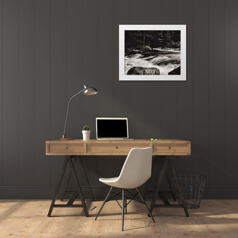 Rushing Waters White Modern Wood Framed Art Print by Aniballi, Brett