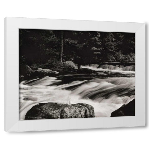 Rushing Waters White Modern Wood Framed Art Print by Aniballi, Brett